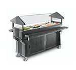 Carlisle 660608 6-ft Portable Food Bar w/ Double Sided Sneeze Guard, Forest Green