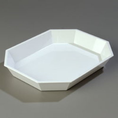 Carlisle 672602 5-lb Octagonal Crock, Low Profile, White SAN