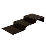 Carlisle 684303 12-in Display Riser w/ 3-Steps, Black Polycarbonate