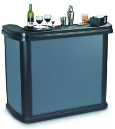 Carlisle 755023 56-in Maximizer Portable Bar, 15-Gal Ice Bin & Storage, Grey