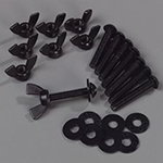 Carlisle 770400 Hardware For 2-Sided Table Top Sneeze Guard, Black