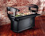 Carlisle 771103 6-ft Maximizer Food Bar For 6-Full Size Pans, Black
