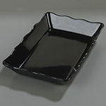 Carlisle 793003 Deliware Baker w/ Scalloped Edge, 14 x 10-in, Black Melamine