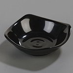 Carlisle 794003 3.5-in Small Square Dish, Black Melamine