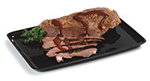 Carlisle 850803 Rectangular Deli Platter, 12 x 8-in, Black Acrylic