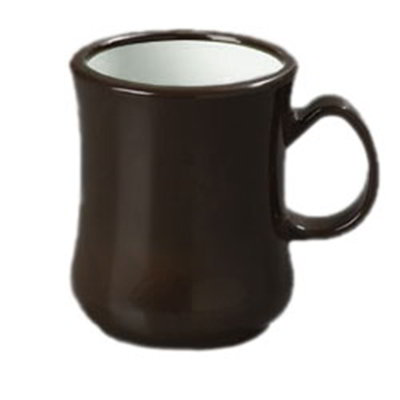 Carlisle 800401 8-oz Diablo Coffee Mug - Brown/White