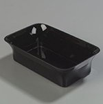 Carlisle 881903 5-lb Rectangular Deli Crock, Acrylic, Black