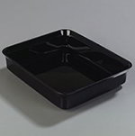 Carlisle 882103 10-lb Rectangular Deli Crock, Solid Black Acrylic