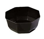 Carlisle 888603 2.5-lb Octagonal Bowl, Black Glossy Acrylic