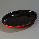 4-qt Oval Displayware Platter, Black & Terra Cotta