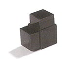 Carlisle 900431 1-in Sneeze Guard Assembly Block w/ 2 Prongs, 90-Degree, Grey