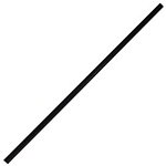 Carlisle 957303 73-3/8-in Spar For Standard Sneeze Guards, 1-in Diam., Black
