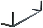 Carlisle 966003 60-in Spar For Adjustable Sneeze Guards, 1-1/4-in Diam., Black