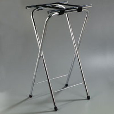 Carlisle C3625T38 Folding Tray Stand - 19x16x36" (2)Black Straps, Chrome