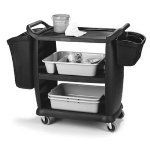 Carlisle CC2036P03 Bussing Cart w/ 300-lb Capacity, Black