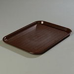 Carlisle CT1014-8169 Rectangular Cafe Tray, 14 x 10 in, Polypropylene, Chocolate