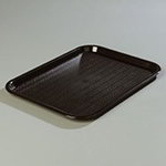 Carlisle CT1216-81-03 Rectangular Cafe Tray, 16 x 12 in, Polypropylene, 6 Per Pack, Black
