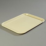 Carlisle CT121606 Rectangular Cafe Tray, 16 x 12-in, Beige Polypropylene