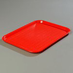Carlisle CT1418-81-05 Rectangular Cafe Tray, 14 x 18 in, Polypropylene, 6 Per Pack, Red
