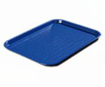 Carlisle CT1418-81-14 Rectangular Cafe Tray, 14 x 18 in, Polypropylene, 6 Per Pack, NSF, Blue