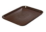 Carlisle CT14188169 Rectangular Cafe Tray, 14 x 18 in, Polypropylene, 6 Per Pack, NSF, Chocolate