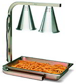 Carlisle HL7237PS00 20-in Portable Heat Lamp w/ C-Frame, Pan & Screen, Aluminum