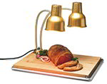 Carlisle HL8285GB21 Flexiglow Heat Lamp, (2) 24-in Arms, Drip Pan, Cutting Board, Gold