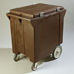 Carlisle IC222001 Cateraide Ice Caddy, Mobile, 200 lb Capacity, Molded Poly, Casters, Brown