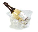 Carlisle IG101107 Clear Acrylic Wine & Ice Bucket w/ Handle, Pebbled Finish