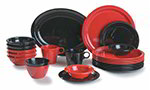 Carlisle KL20103 7-1/4-in Narrow Rim Sandwich Plate, Melamine, Black