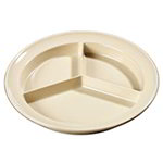 Carlisle KL20325 8-3/4-in Narrow Rim 3-Compartment Plate, Melamine, Tan