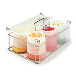 Carlisle PS101CS00 Condiment Caddy System, Chrome Plated Wire & Clear Frosted Cover
