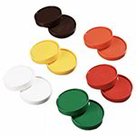 Carlisle PS304AT00 Store N Pour Replacement Cap Assortment, (2) Of Each Color