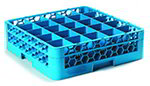 Carlisle RG25114 25-Compartment Glass Rack, 4-4/5-in Height w/ 1-Extender, Blue