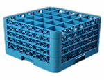Carlisle RG25414 25-Compartment Glass Rack, 9-1/2-in Height, 4-Extenders, Blue