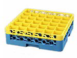 Carlisle RG361C411 36-Compartment Glass Rack, 4-4/5-in H, 1-Extender, Yellow/Blue