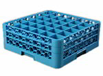 Carlisle RG36214 36-Compartment Glass Rack, 6-2/5-in Height, 2-Extender, Blue