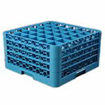 Carlisle RG36414 36-Compartment Glass Rack, 9-1/2-in Height, 4-Extender, Blue