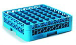 Carlisle RG49114 49-Compartment Glass Rack, 4.78-in Height, 1-Extender, Blue