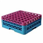Carlisle RG492C414 49-Compartment Glass Rack, 6-2/5-in H, 2-Extender, Lavender/Blue