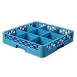 Carlisle RG914 Full-Size OptiClean Dishwasher Glass Rack, 9-Compartment, Carlisle Blue