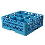 Carlisle RG9214 9-Compartment Glass Rack, 6-2/5-in Height, 2-Extenders, Blue