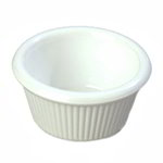 Carlisle S27902 2-oz Fluted Melamine Ramekin, White