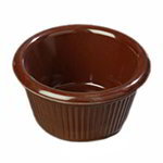 Carlisle S27969 2-oz Fluted Melamine Ramekin, Chocolate