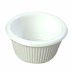 Carlisle S28202 3-oz Fluted Ramekin - Melamine, White
