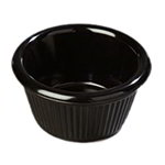 Carlisle S28203 3-oz Fluted Ramekin - Melamine, Black