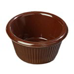 Carlisle S28269 3-oz Fluted Melamine Ramekin, Chocolate