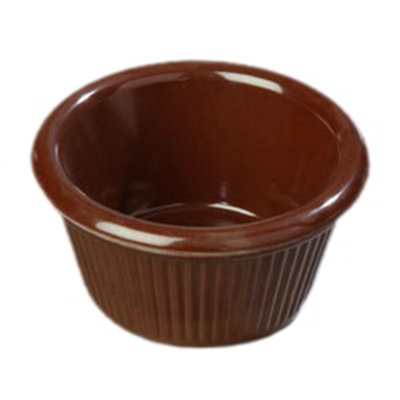 Carlisle S28269 3-oz Fluted Ramekin - Melamine, Chocolate