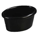 Carlisle S31003 2-oz Oval Ramekin - Melamine, Black