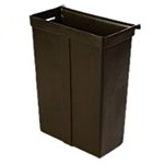 Carlisle SBC11TC03 Trash Container For Service Cart SBC230, Black